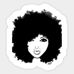 Natural Hair Curly Hair Autumn Black Afro Tshirt/Tees Sticker